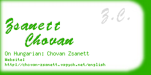 zsanett chovan business card